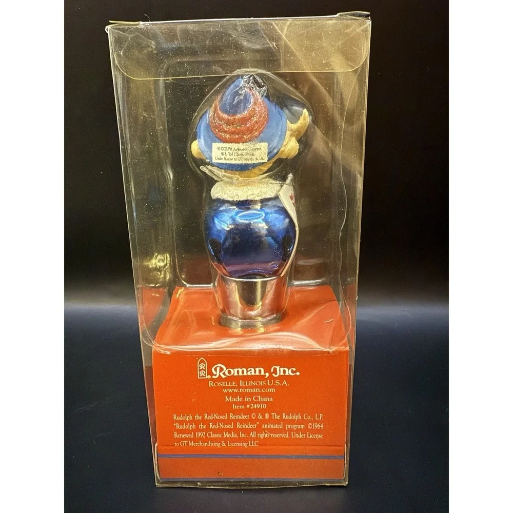 Hermey Elf Rudolph Red-Nosed Reindeer Bottle Stopper‎ Roman Inc 2003 NIB